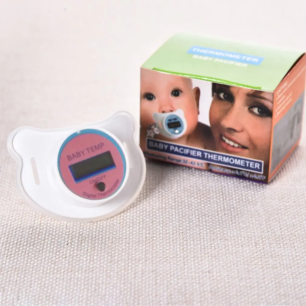 Infant Thermometer LCD Digital Infant Temperature Mouth Nipple Temp Thermometer Pacifier Thermometer