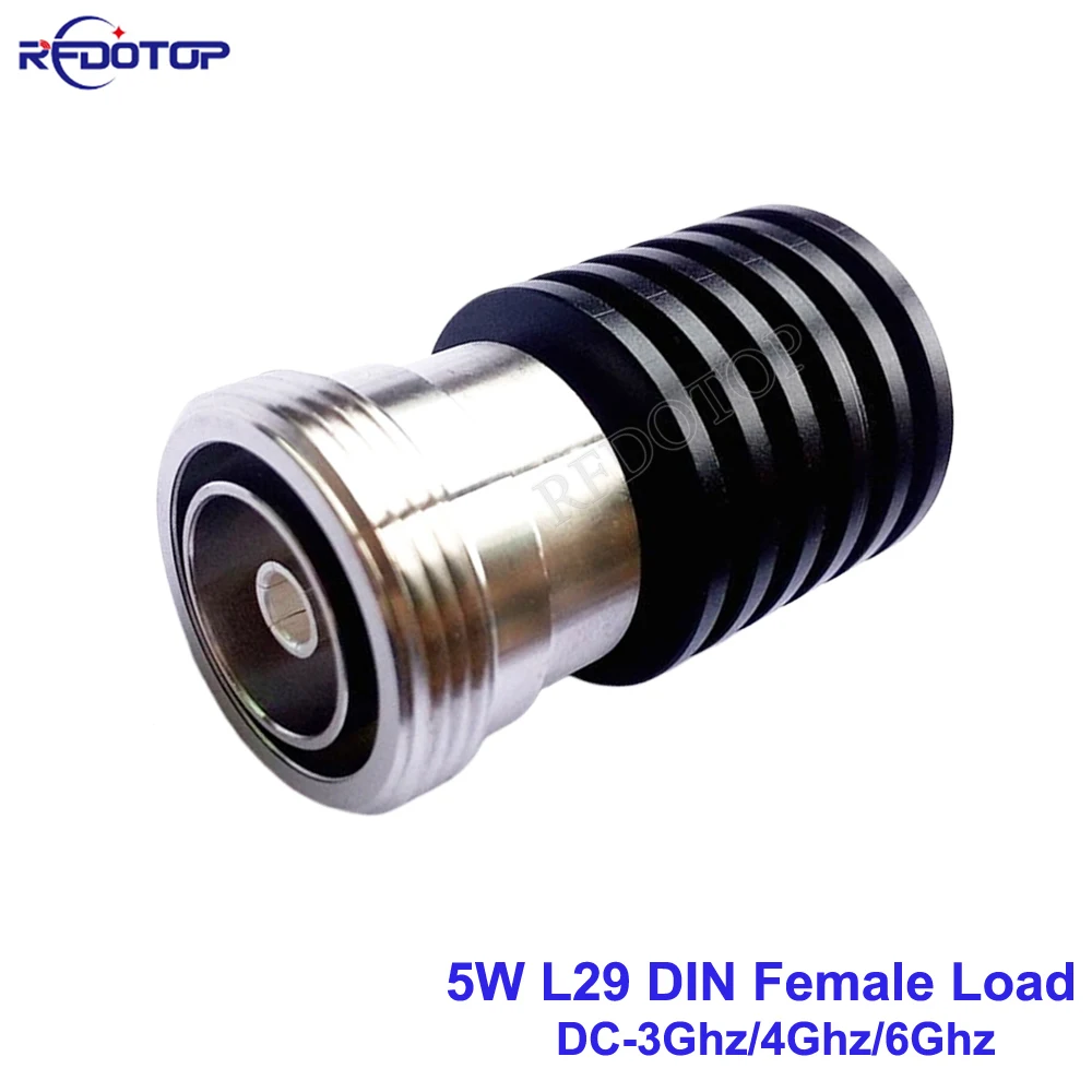 

5W 3Ghz/4Ghz/6Ghz L29 DIN Female RF Coaxial Termination Dummy Load 50 Ohm Connector Socket Brass Straight Coaxial RF Adapters