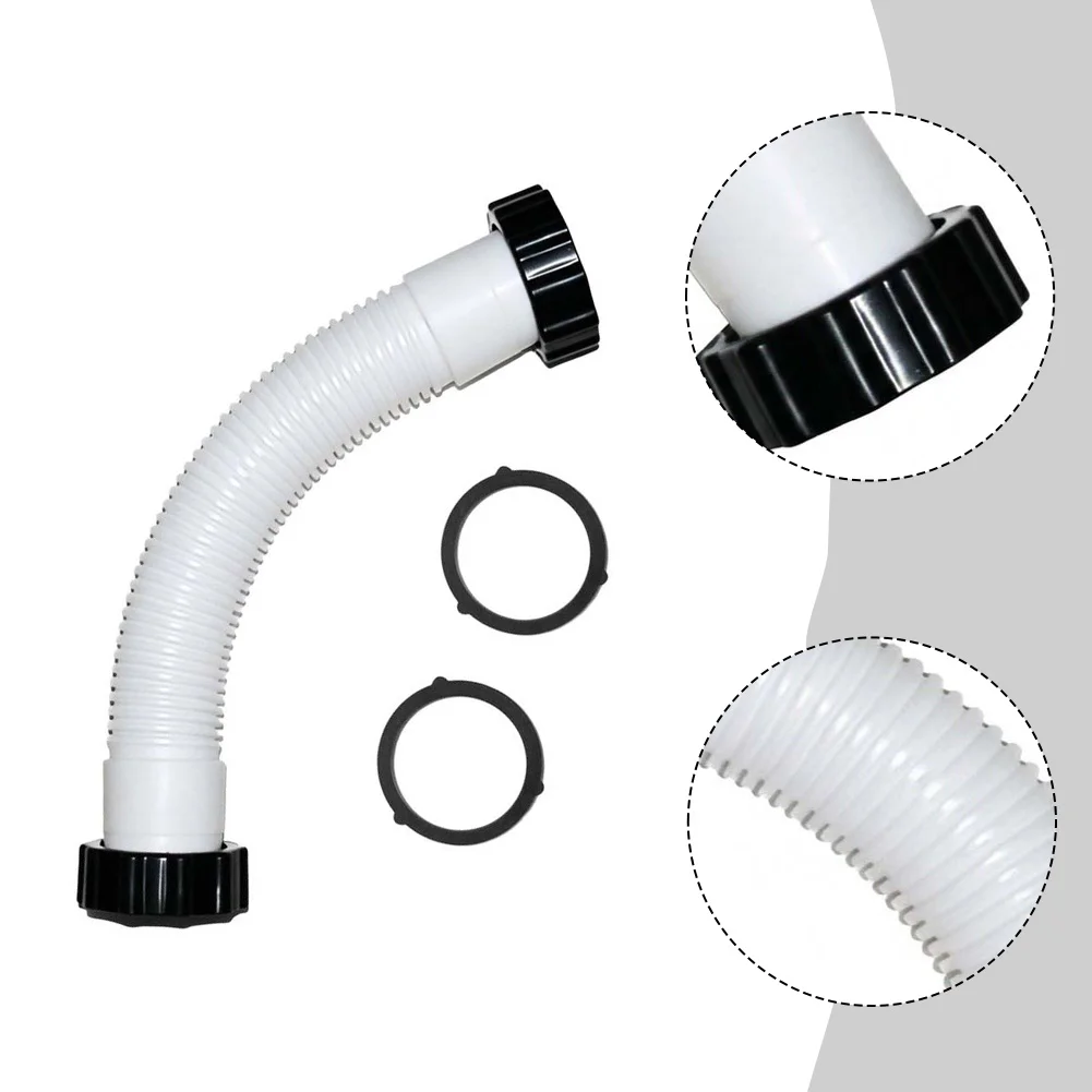 Pool Sand Filter Hose 14 Inch Length 1.5 Inch Diameter for Intex 11388 Pump Units Compatible with Soft Sided Pool Installations