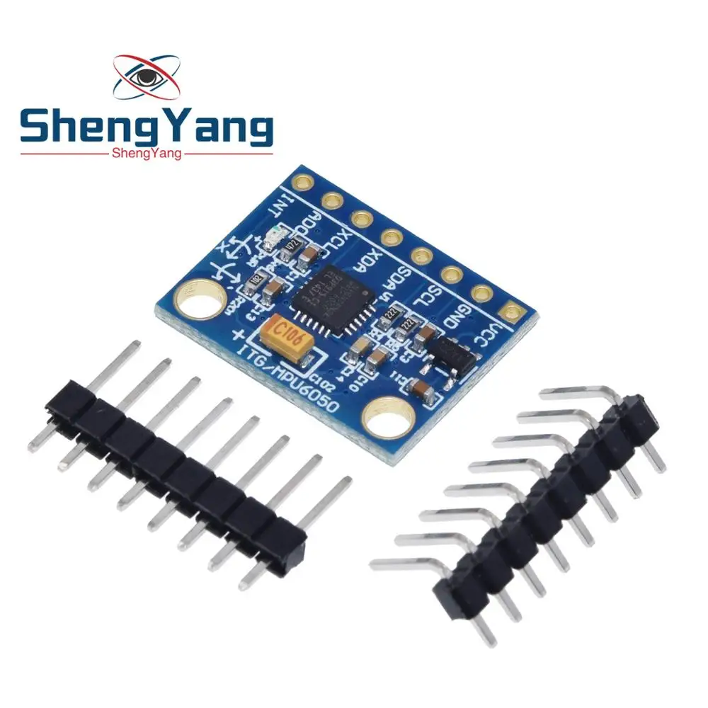 TZT 1Set IIC I2C MPU6050 MPU-6050 With Pins 3-5V DC image 3