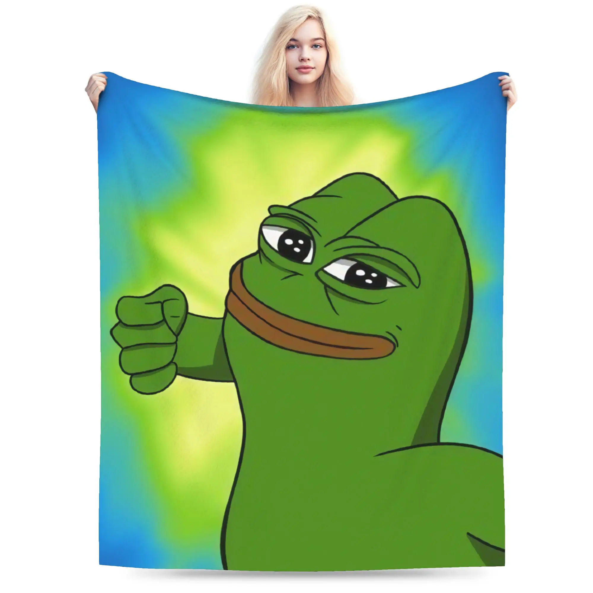 New Arrival Pepe Frog Meme  Blankets Soft Flannel  Comfortable Throw Blankets Machine Washable