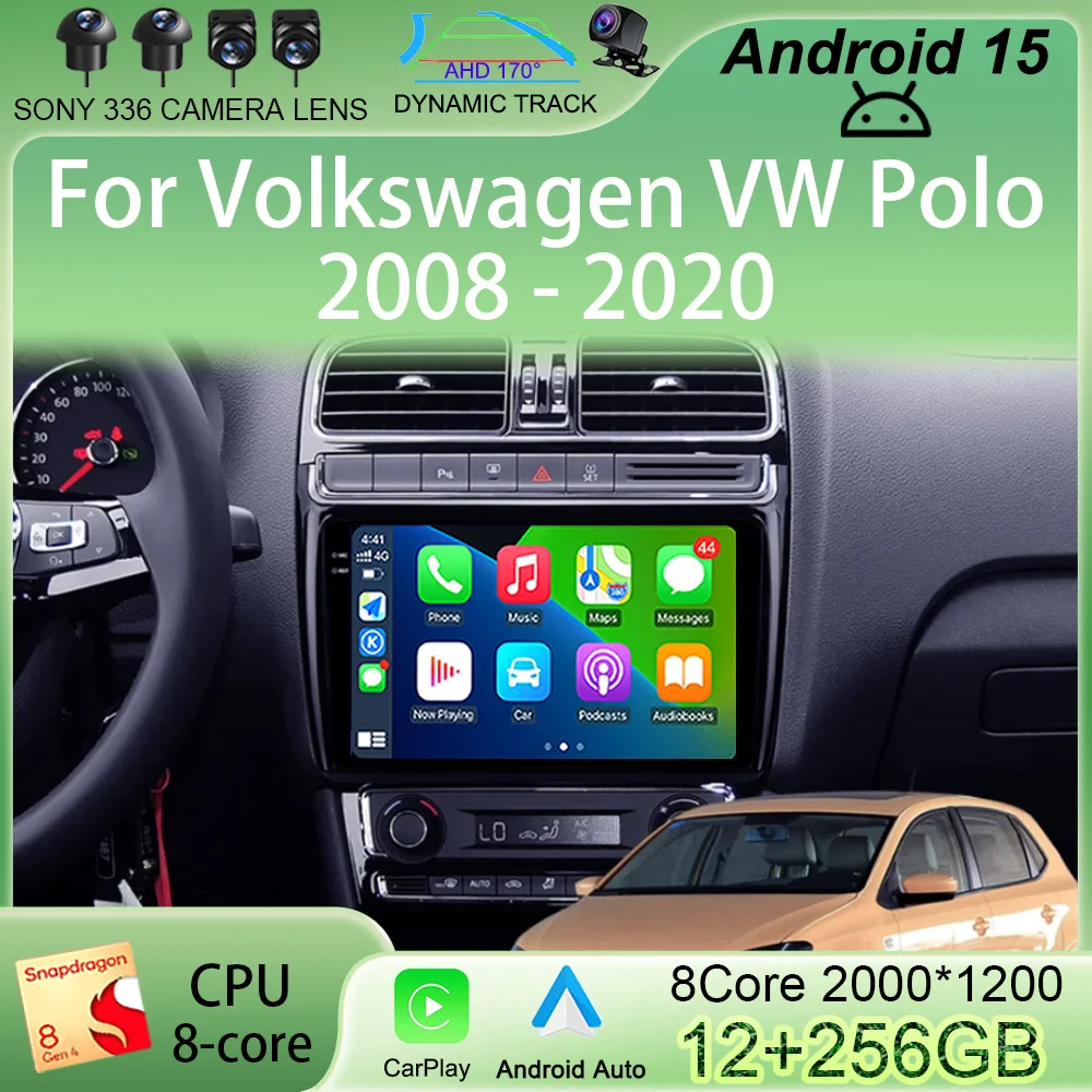 

9" 4G DSP 2din Android 15 Car Radio Multimedia Video Player GPS Navigation For Volkswagen VW Polo 2008 - 2020 Head Unit NO DVD