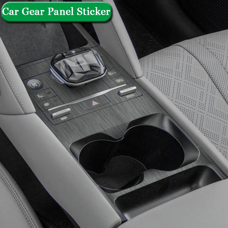 

For BYD ATTO 2 Yuan Pro 2024 2025 2026 Car Interior Sticker Car Gear Panel Sticker Gear Box Protective Film Carbon Black