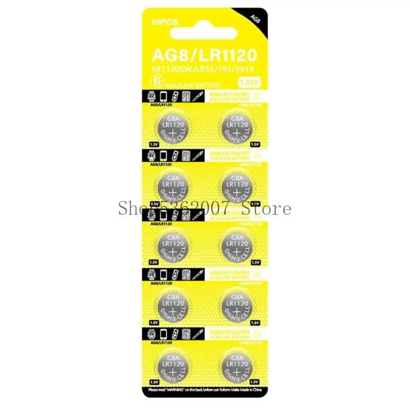 

10pcs LR1120 Ячейки кнопки заменяют Ag8/Cx191/D381 для электроники и устройства 40JB
