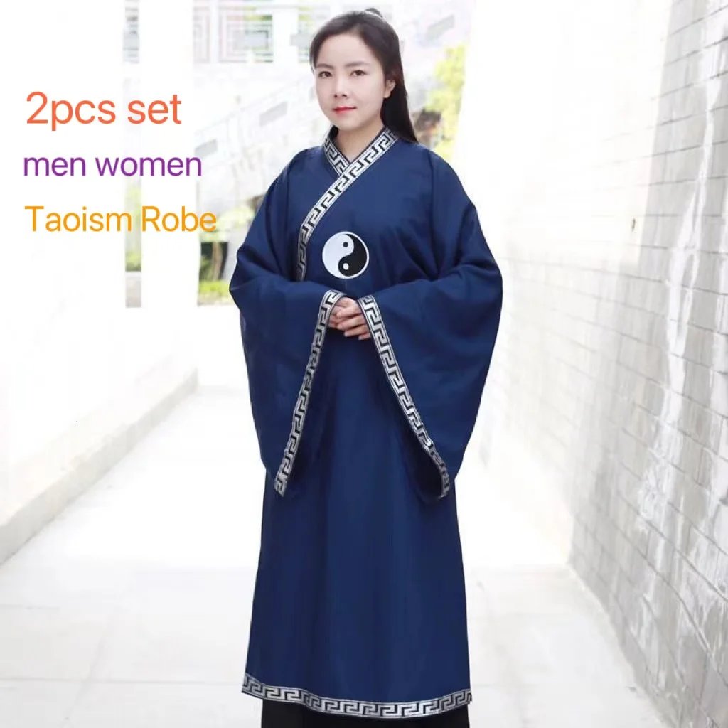 Wudang Taoist Robe Set Men Women Taichi Costume Niche Cultural Martial Arts Power Morning Exercise Stage Performance Garments