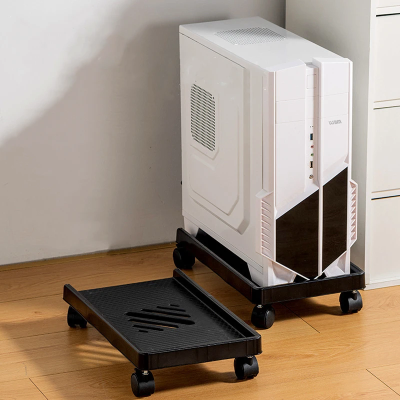 

Adjustable Mobile CPU Holder Computer Tower Stand Ventilated PC Tower Stand 4 Rolling Caster Wheel For Most PC Under Desk Holder