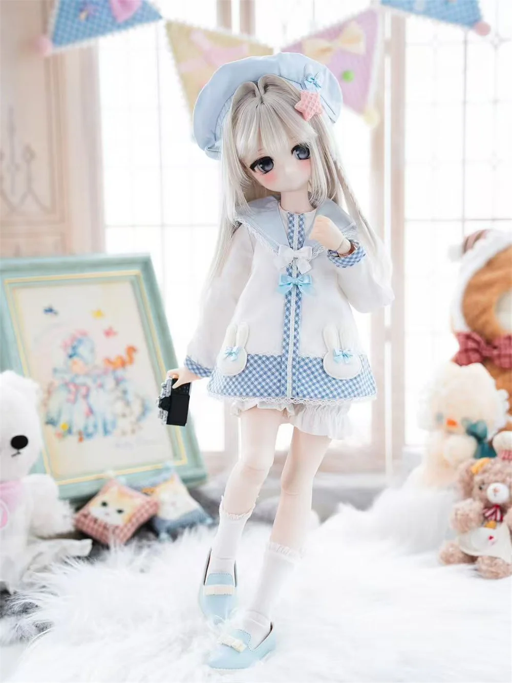 Vestiti per bambole BJD adatti per set di vestiti per asilo CuteRabbit di taglia 1-4 accessori per bambole (5 punti)