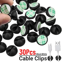 Silicone Cable Clips USB Wire Desktop Management Compatible Clips Cell Phone Charger Cable Cord Organizer Holder for Home Car