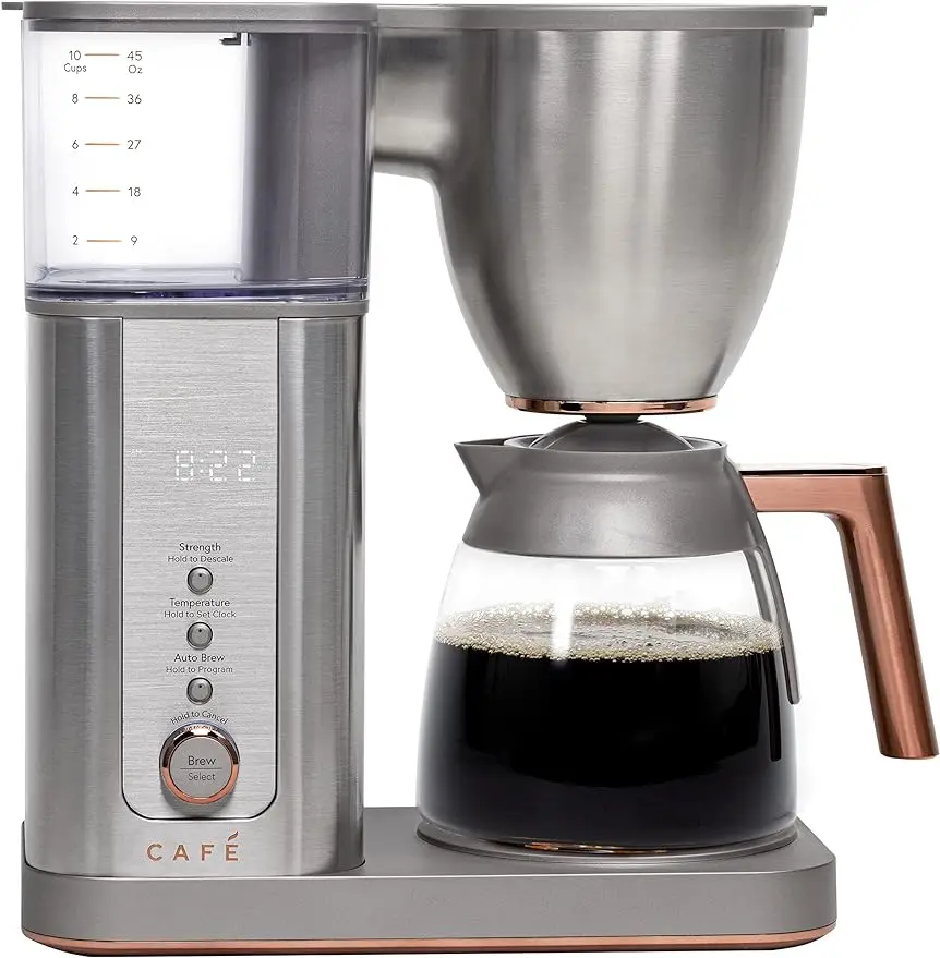 

Specialty Drip Coffee Maker 10-Cup Glass Carafe WiFi Enabled Voice-to-Brew Technology Smart Home Kitchen Essentials