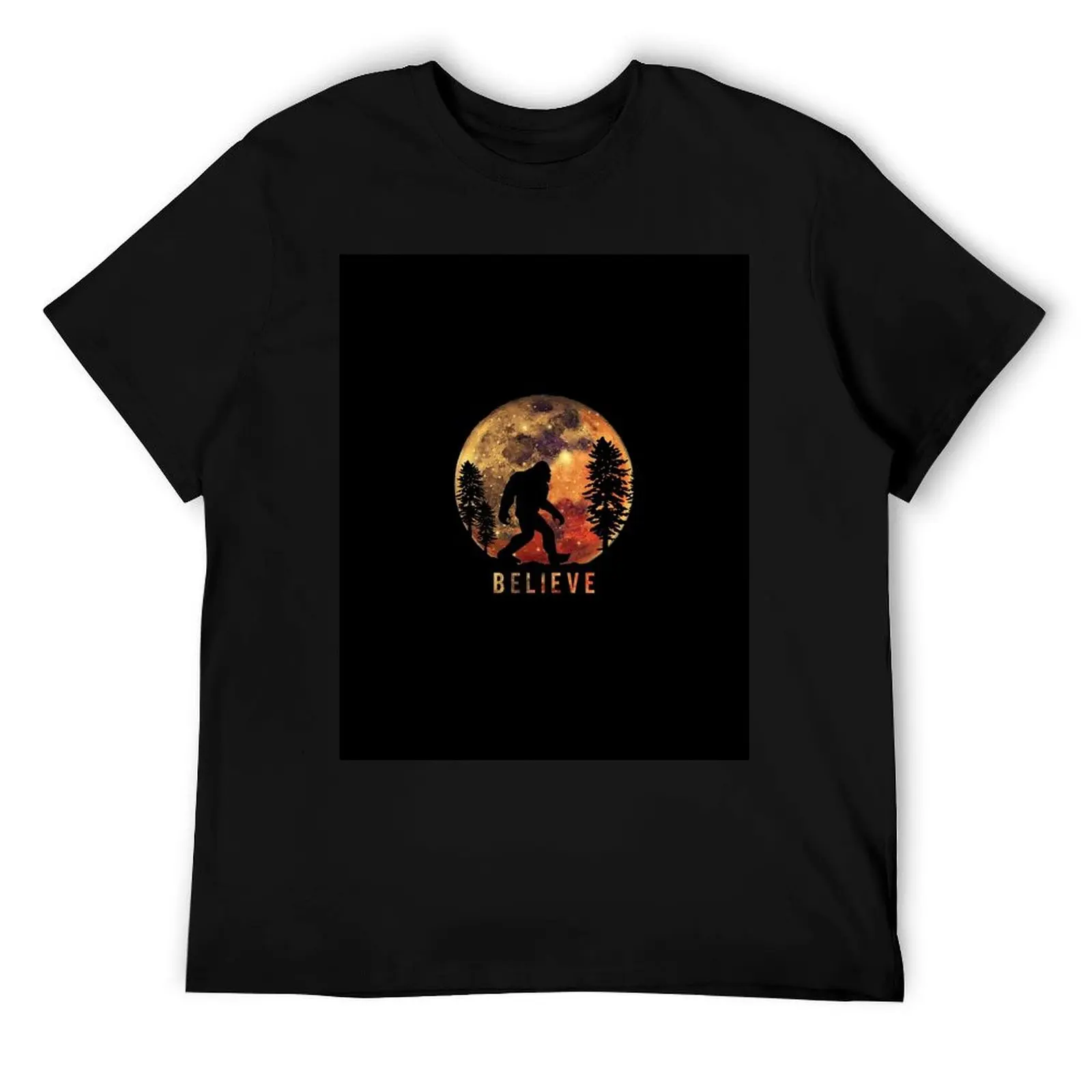 

Bigfoot Sasquatch Full Moon Silhouette Believe T-Shirt anime t shirts oversize essential t shirt T-Shirt