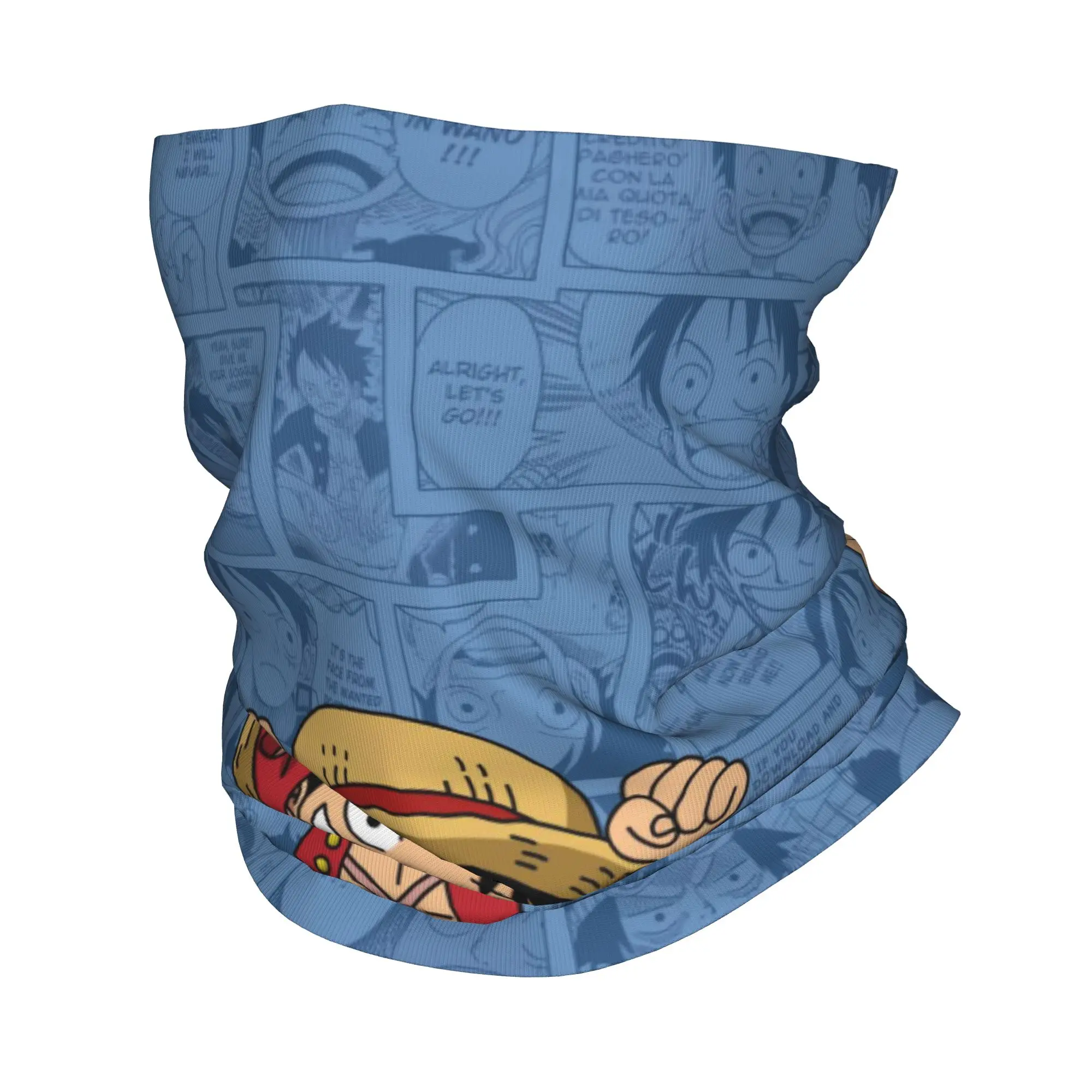 Custom Anime One P-Pieces Bandana Neck Gaiter Windproof Face Scarf Cover Men Women  Headwear Tube Balaclava