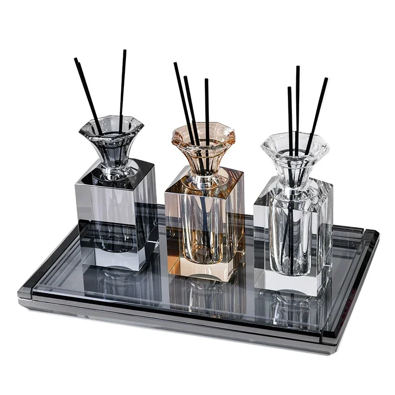 2026 Unique High-grade Crystal Aromatherapy Bottle Empty Bottle Home Room Essential Oil Aromatherapy Diffuser Bottle Office Frag