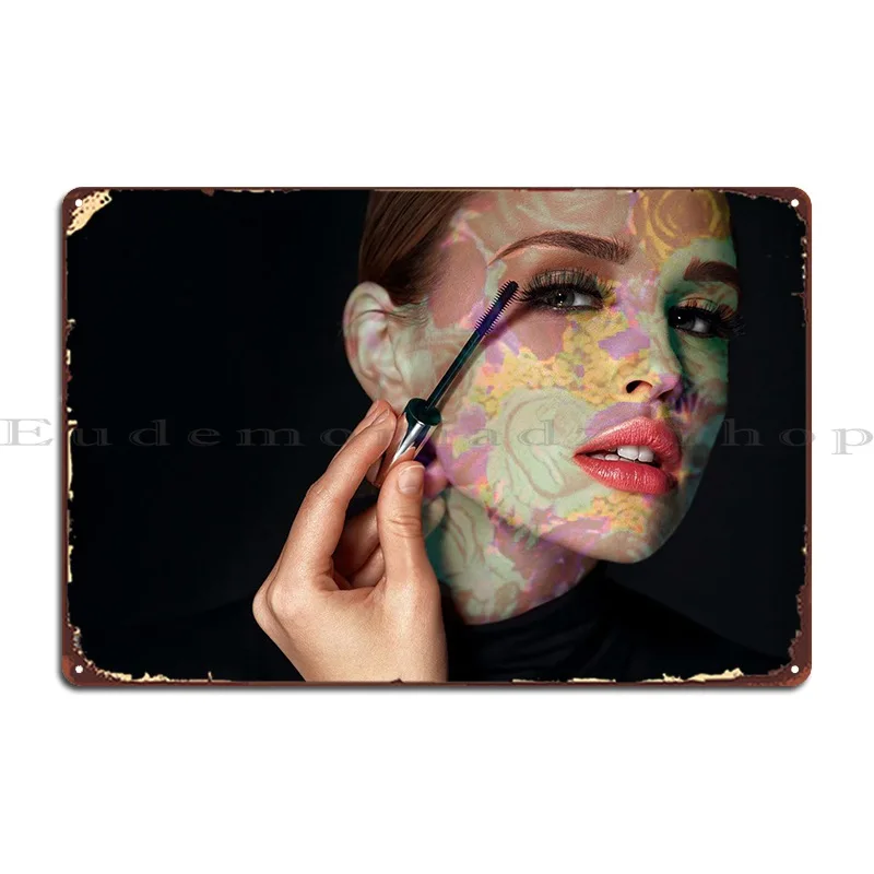 Face Tattoo Abstract Metal Plaque Poster PaintingHome Wall Plaque Iron Garage Tin Sign Poster