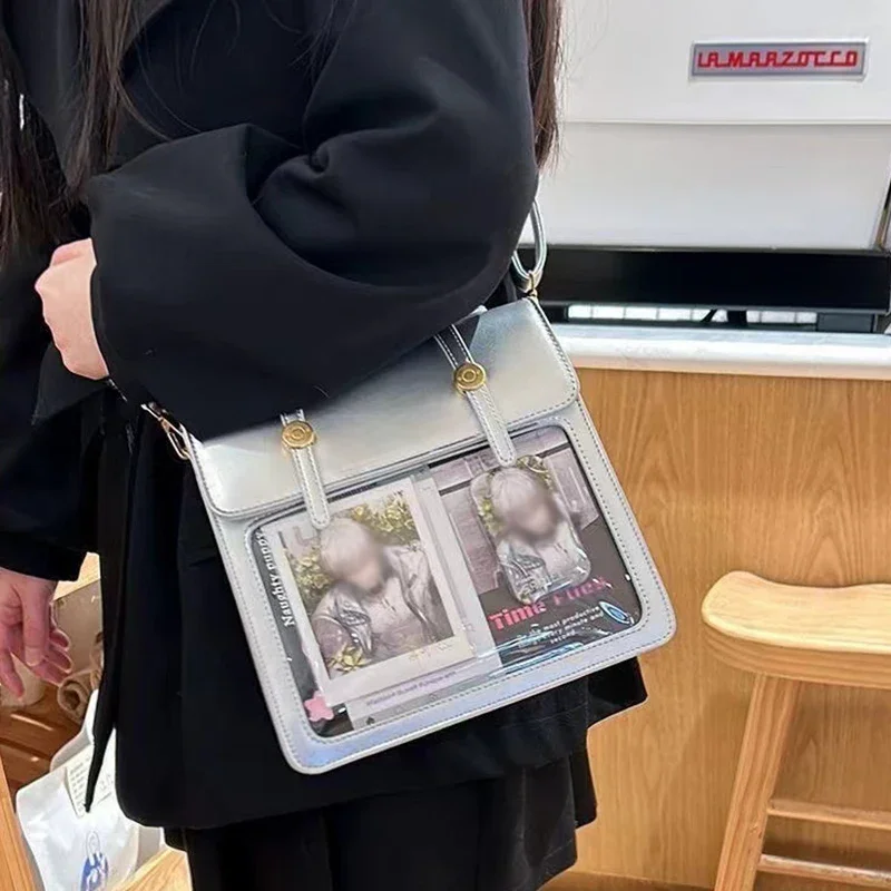 

Japanese Style Girls Sweet Ita Bag Pu Leather Preppy Lolita Jk Y2K Aesthetic Fashion Shoulder Crossbody Bag Cute School Backpack