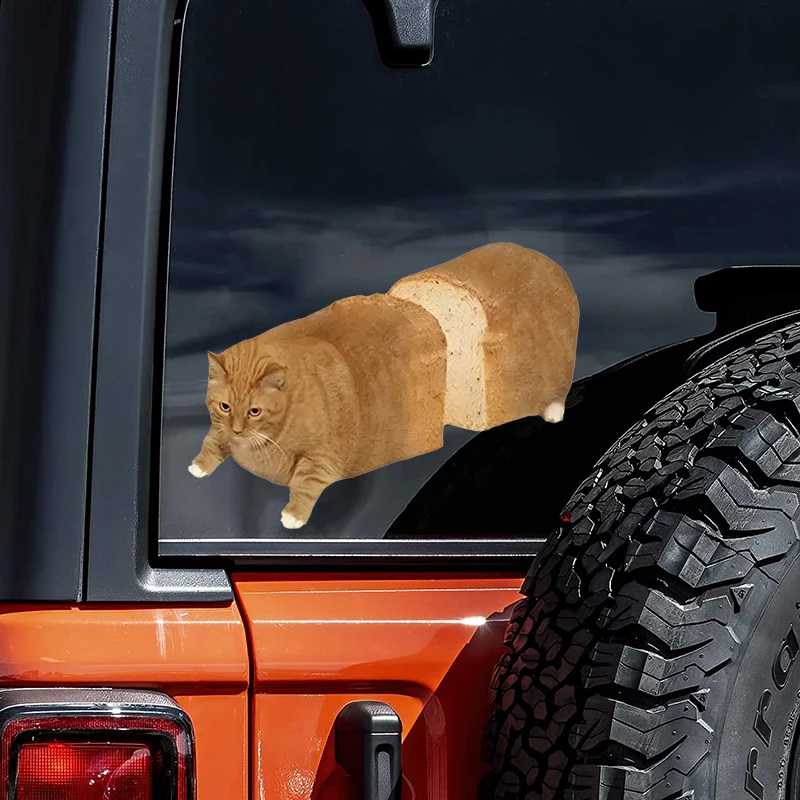 Cat Bread Loaf Funny Sticker Waterproof Vinyl Decal For Car Bumper, Window, Laptop, Truck, Van, Water Bottle, Books, Etc