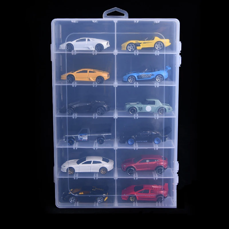 

12 Grid Clear Stackable Car Model Storage Box Container Small Toys Arts Beads and Crafts Piping Tips Hardware Storage Organizer