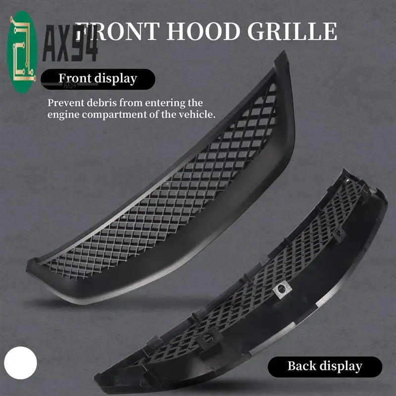 

AX94-Black Mesh ABS Front Hood Grille Grill For Honda Civic JDM Type R 2001-2003