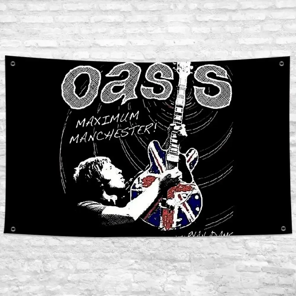 Berühmte Rockband O-Oasis Flaggen Vintage Ästhetisches Wandbehang-Banner für Schlafzimmer Wohnzimmer Gemütliche Wandteppich-Dekoration – Detail 10