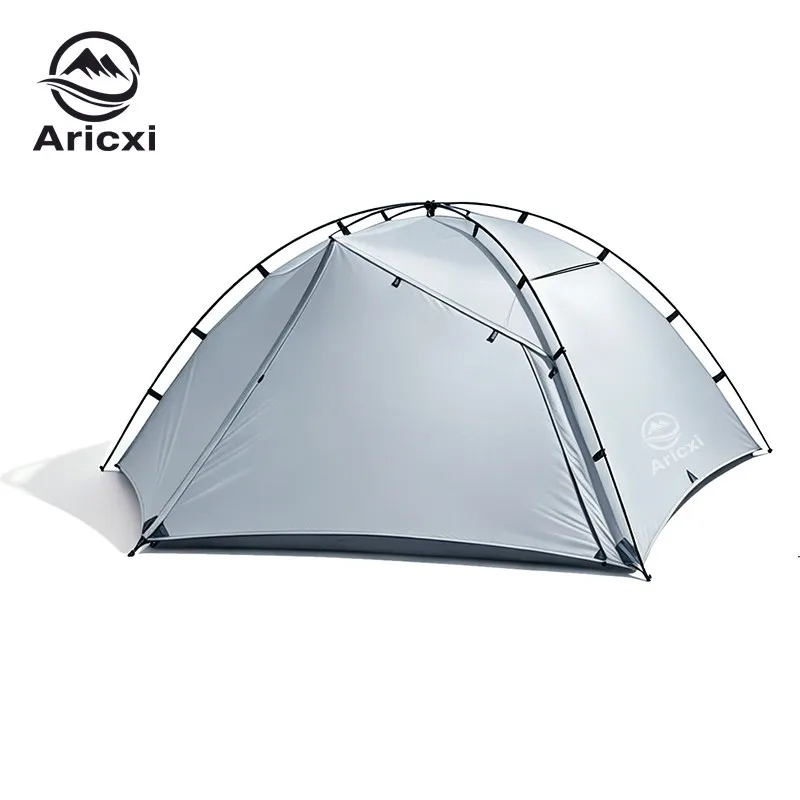 Carpa Ultraligera para 2 Personas Aricxi, Carpa de Trekking de Doble Capa 15D con Estructura Exoskeleton para Senderismo y Camping al Aire Libre