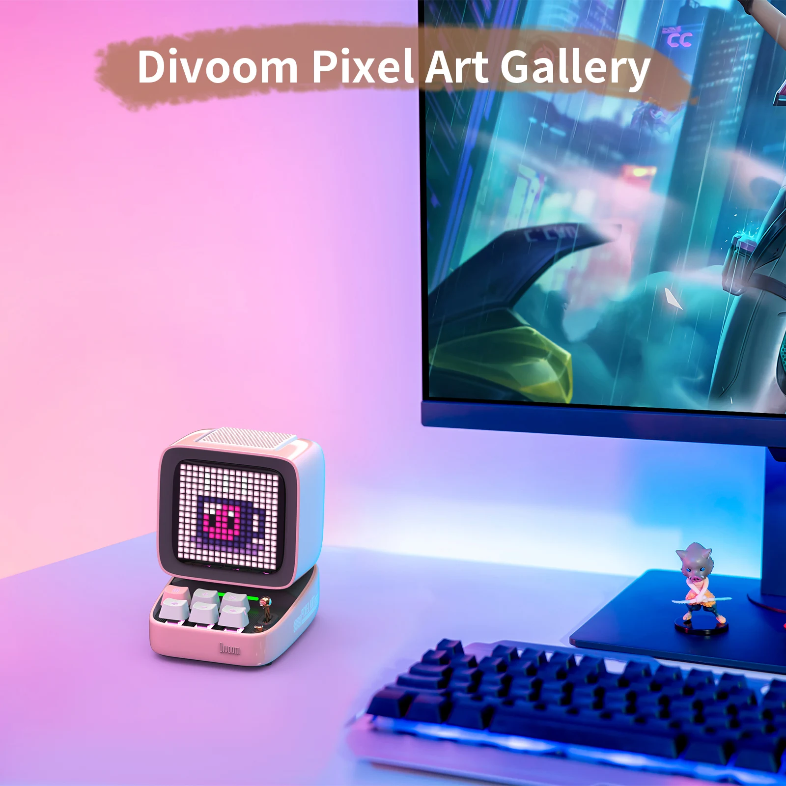 Divoom ditoo-pro retro pixel umění Bluetooth přenosné reproduktor alarm hodiny DIY LED displej deska, roztomilá dar domácí lehký dekorace