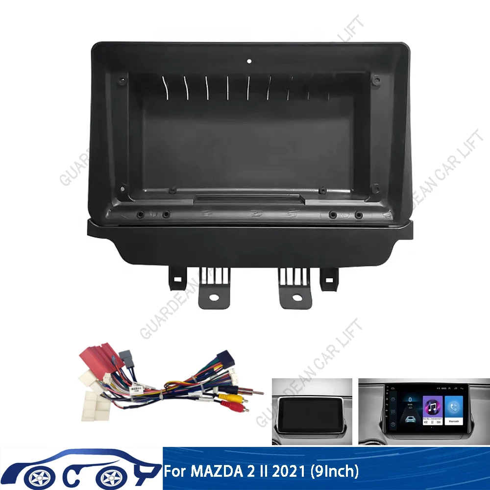 For Mazda 2 2014-2021(9INCH) Car Radio Fascias Android GPS MP5 Stereo Player 2 Din Head Unit Panel Dash Frame Installation Trim