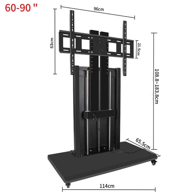 Modern Motorized TV Lift Electric TV Cart for 55" - 90 Inch Screen  electric tv bracket  Adjustable Mobile Stand Remote Control