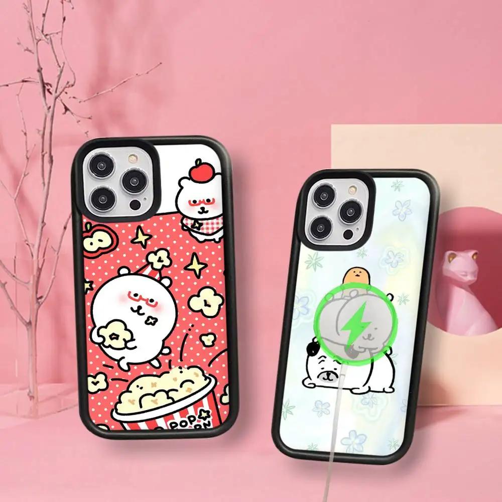 Cute Joke Bear For Magsafe Magnetic Phone Case Wireless PC+TPU For IPhone 11 12 13 14 15 16 17 Pro Max Plus