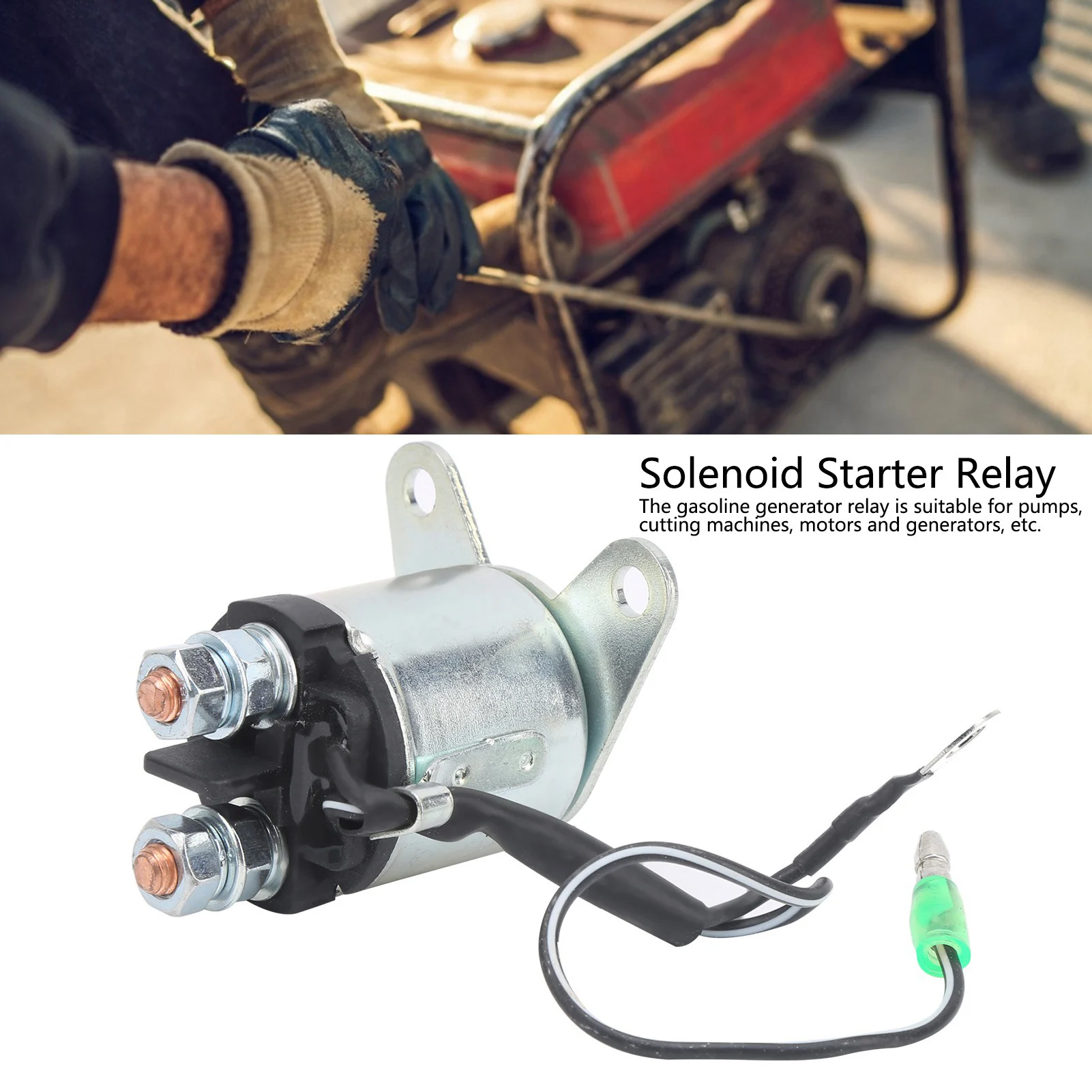 Generator Solenoid Starter Relay Alloy Corrosion-Resistance for Gasoline Generator Pump 2kw-3kw 168F