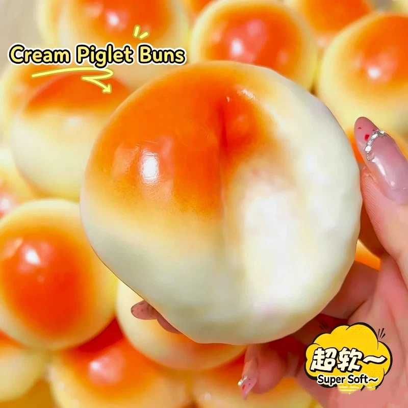 Honey Bread Crispy Squishy Handcrafted Diy Squeeze Fidget Realistic Food-shaped Stress Reliever For Adults & Office Workers