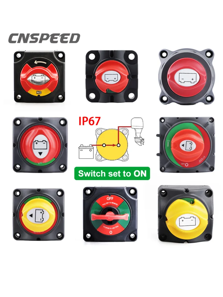 Interrupteur de déconnexion 200A pour bateau, connecteur de masse, coupe-batterie 48V, pour camping-car, bateau/caravane/yacht