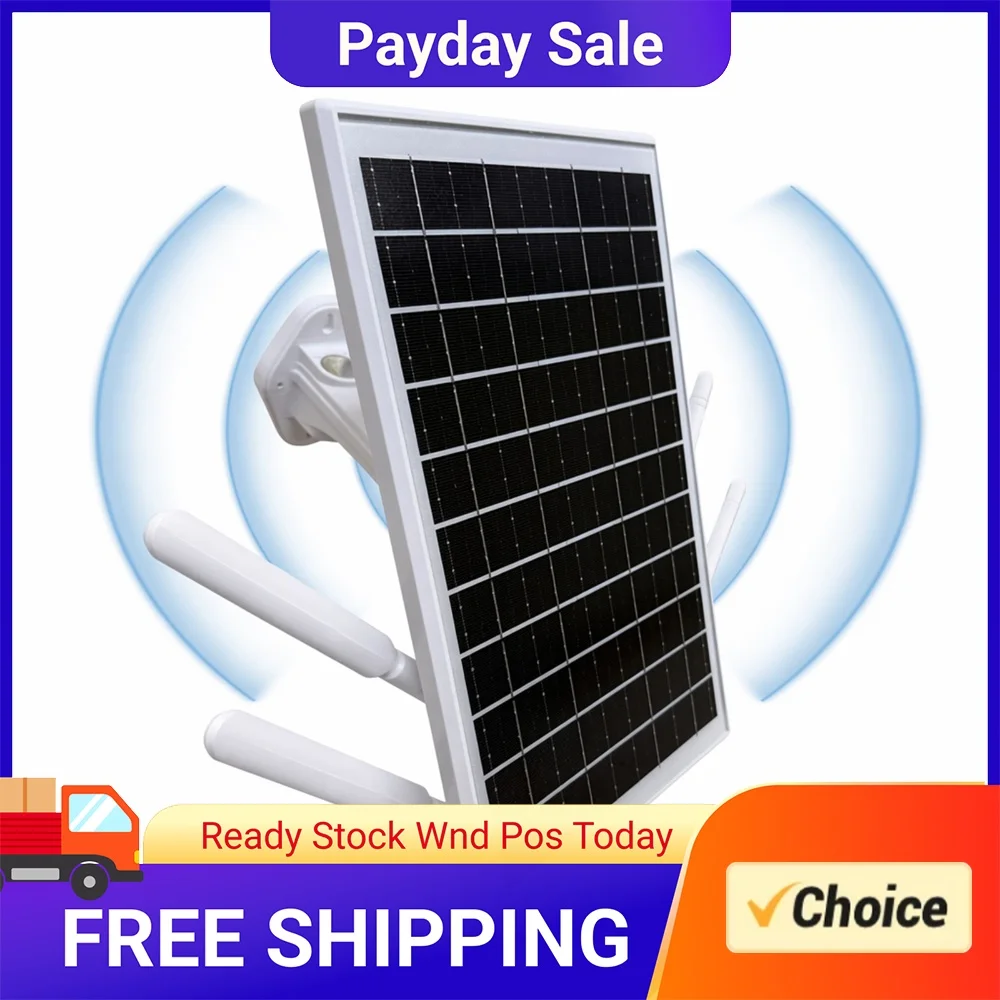 Solar Powered Outdoor Wireless Router with SIM Card Slot 4G LTE Modem Router IP66 Waterproof WiFi Hotspot for Outdoor Camera Etc