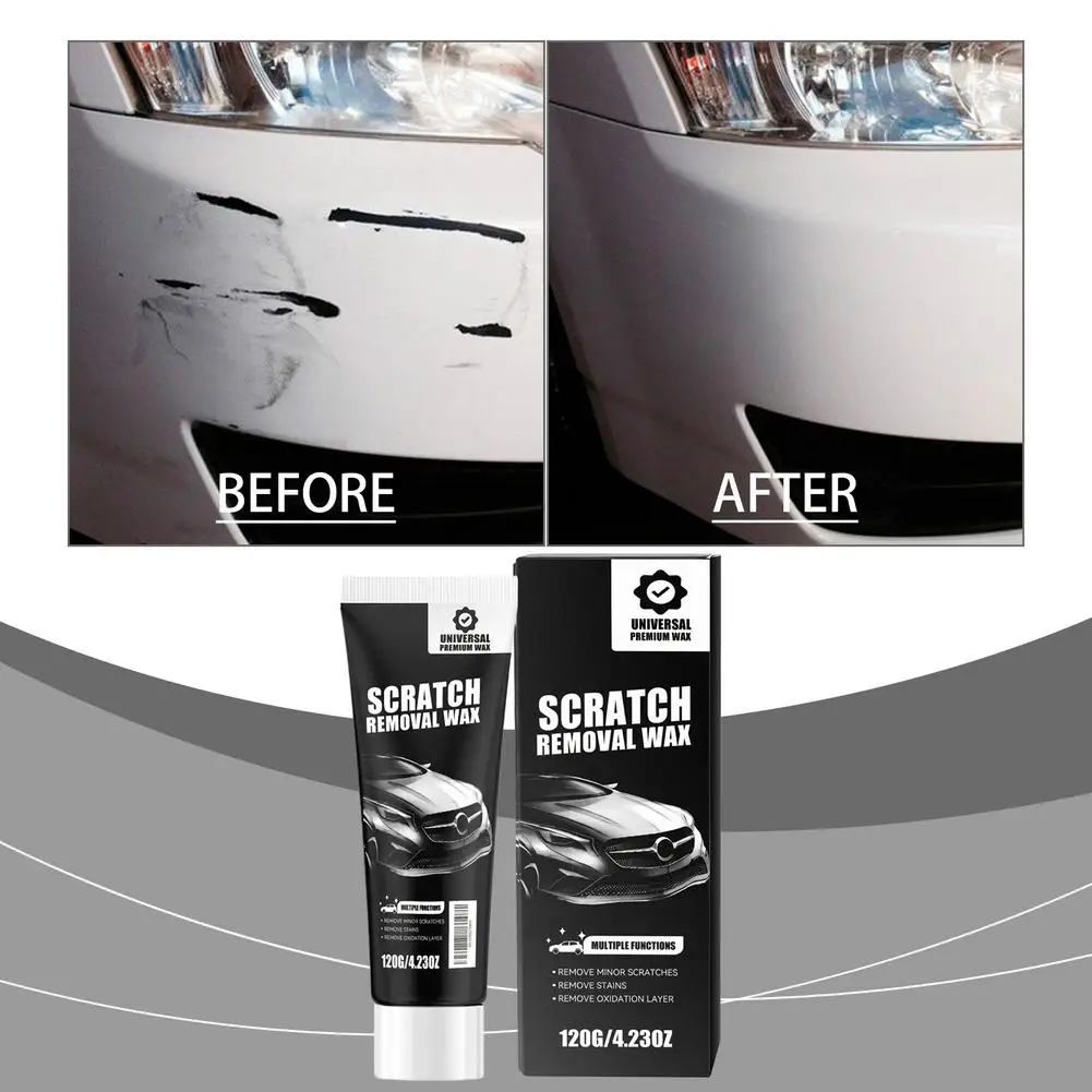Car Scratch Removal Wax Hydrophobic Gloss Car Scuff Removal Car Scratch Repair Kit Sponge Towel Anti-Scratch Car Polishing Wax