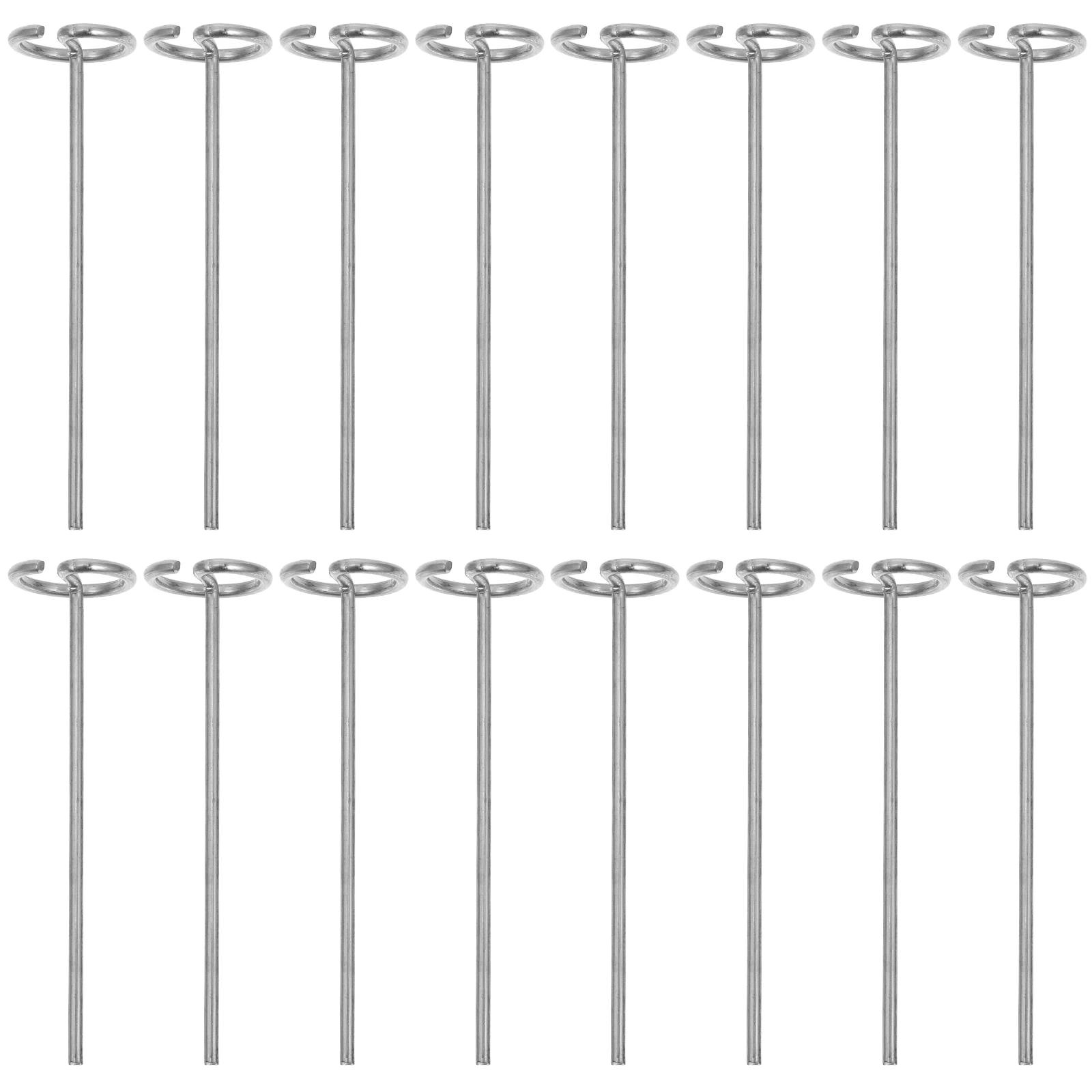 

20pcs Metal Garden Heavy Duty Yard Landscaping Sand Tent Canopy Stakes Lawn Staples Ground Stakes Reusable Durable Gardening