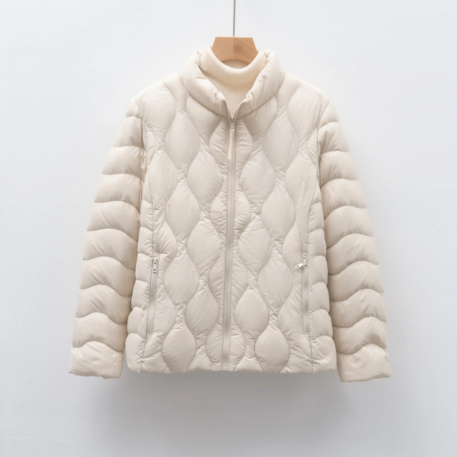 

Women's Winter Stand Collar Jacket 90% White Duck down Ultra Light Warm Outwear