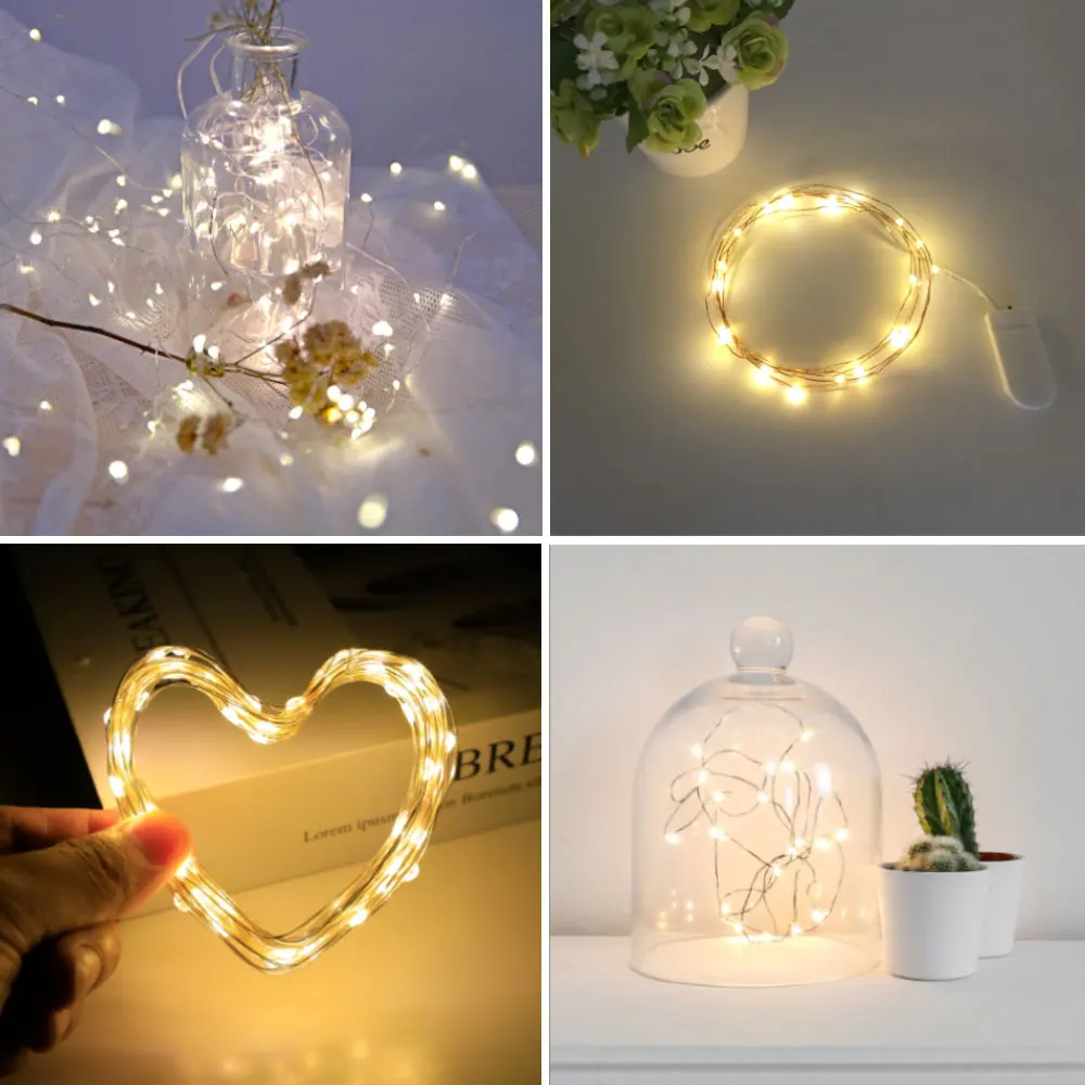 5M LED Garland String Light 3 modes Fairy Lights 50LEDs Warm Light Waterproof Outdoor Garden Wedding Decoration Christmas Lamp