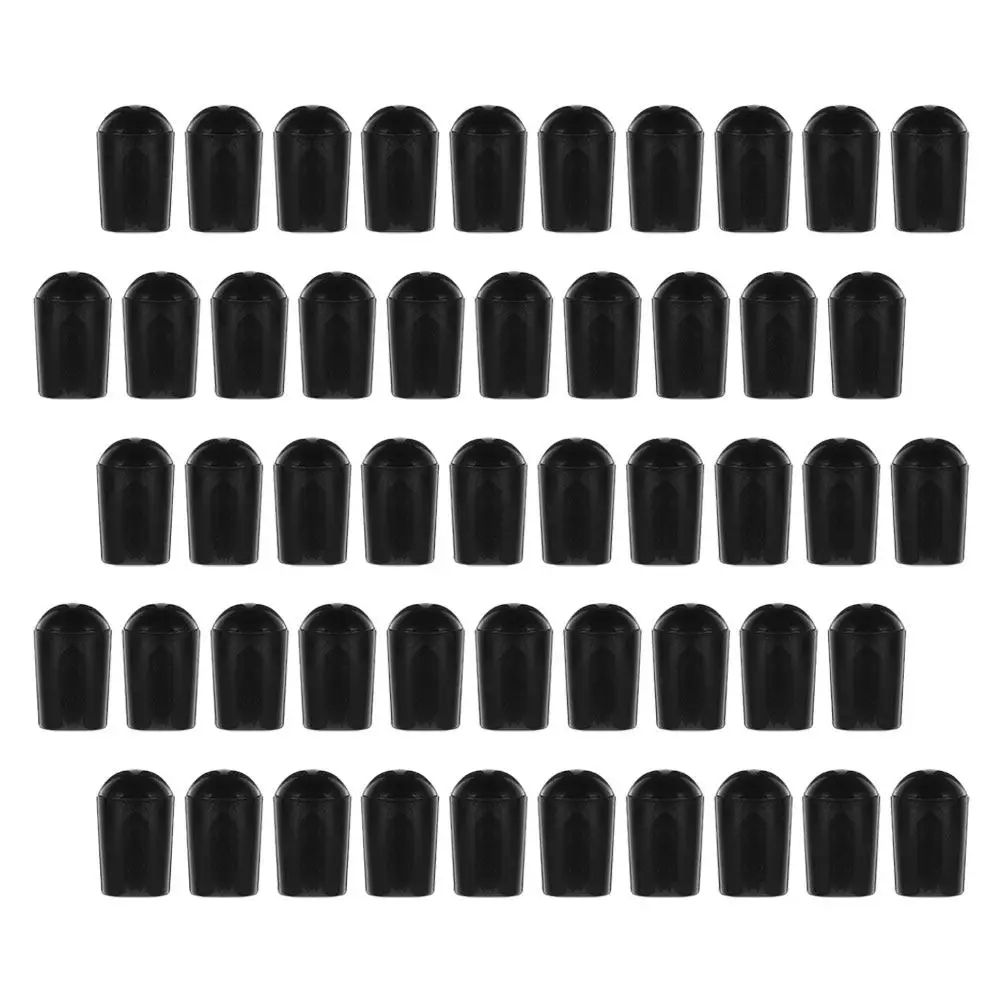 50pcs Round Rubber Caps for Wire Hangers, Metal Tubing, Shelf Prongs, Screw Protectors – Scratch-Resistant
