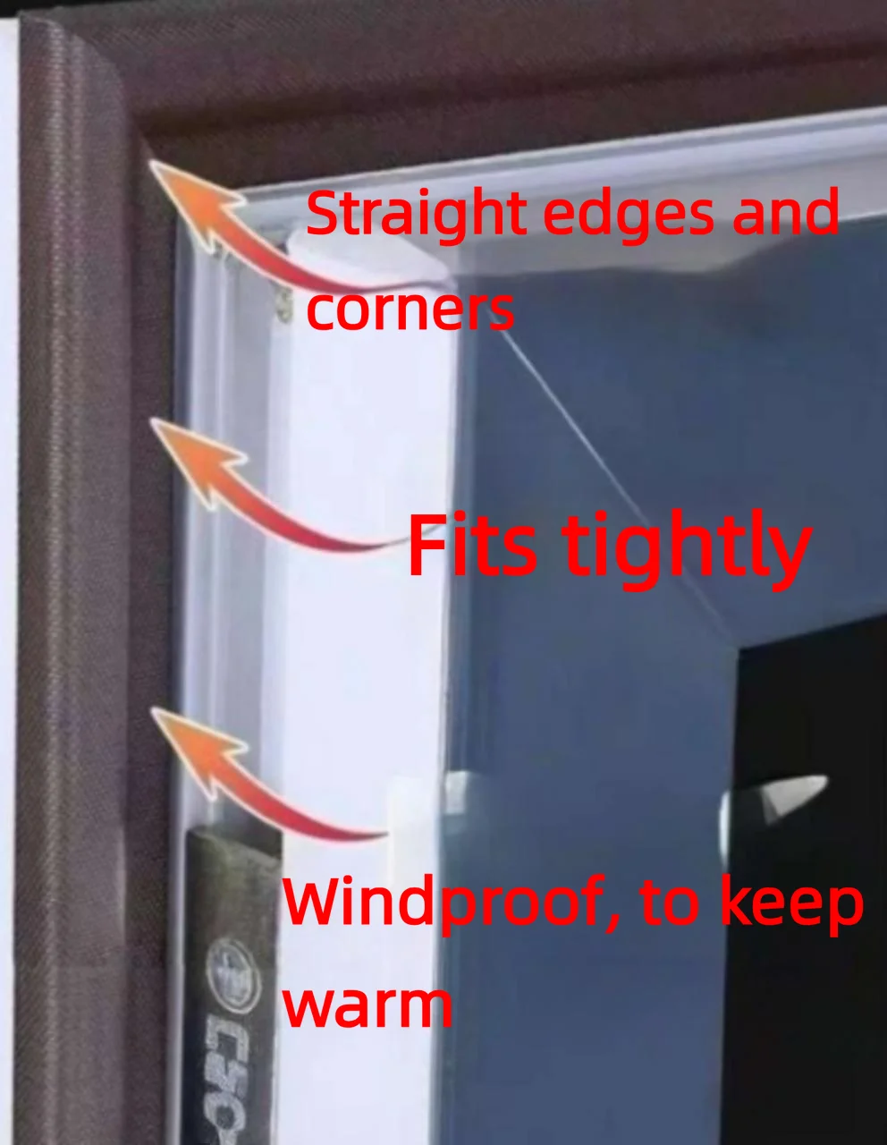 Brown Self-Adhesive Door Window Seal 5M, Soundproof Thermal Insulation Weather Stripping, No Drilling Draft Stopper