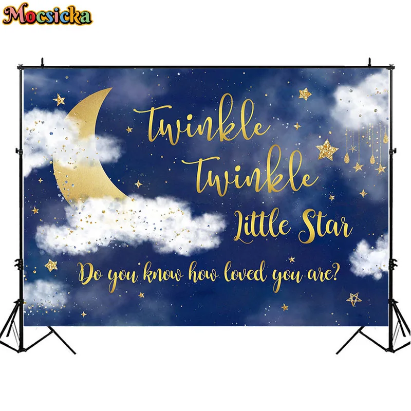 Outer Space Universe Milky Way Galaxy Backdrop Mysterious Starry Glitter Little Stars Kid Birthday Portrait Background Photocall