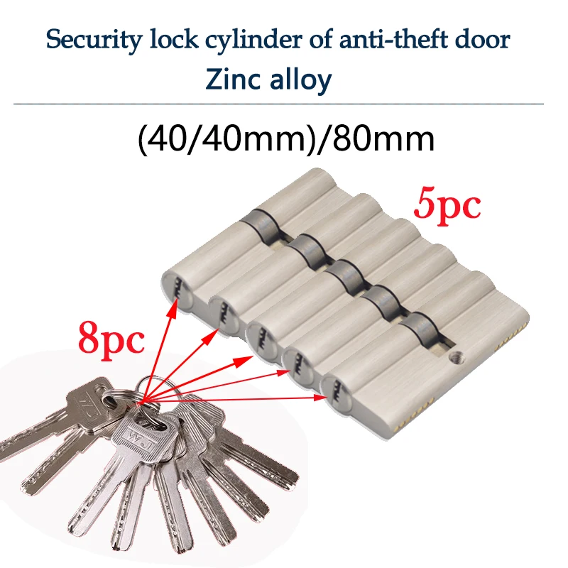 Intelligenter Türschließzylinder mit Hauptschlüssel für Innentüren, 60mm 70mm 80mm, Schlüssel anpassbar