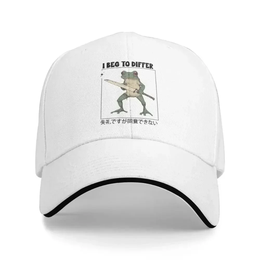 New I Beg To Differ Frog Funny Japanese Frog 2025 Baseball Caps Quality Unisex Hats