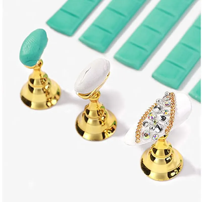 

90 или 30 шт клей для ногтей клеевая глина съемные многоразовые подставки держатель дисплей советы ногти искусство практика Инструменты маникюр