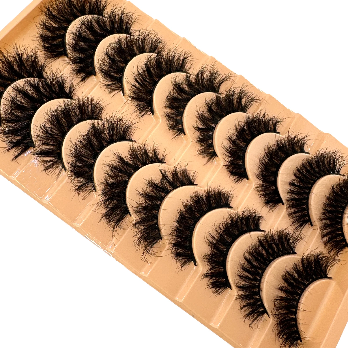 Hbzgtlad 10 pares mix cílios de olho de gato fofo falso vison cílios 8d pacote de cílios finos dramático longo volume grosso maquiagem cílios postiços