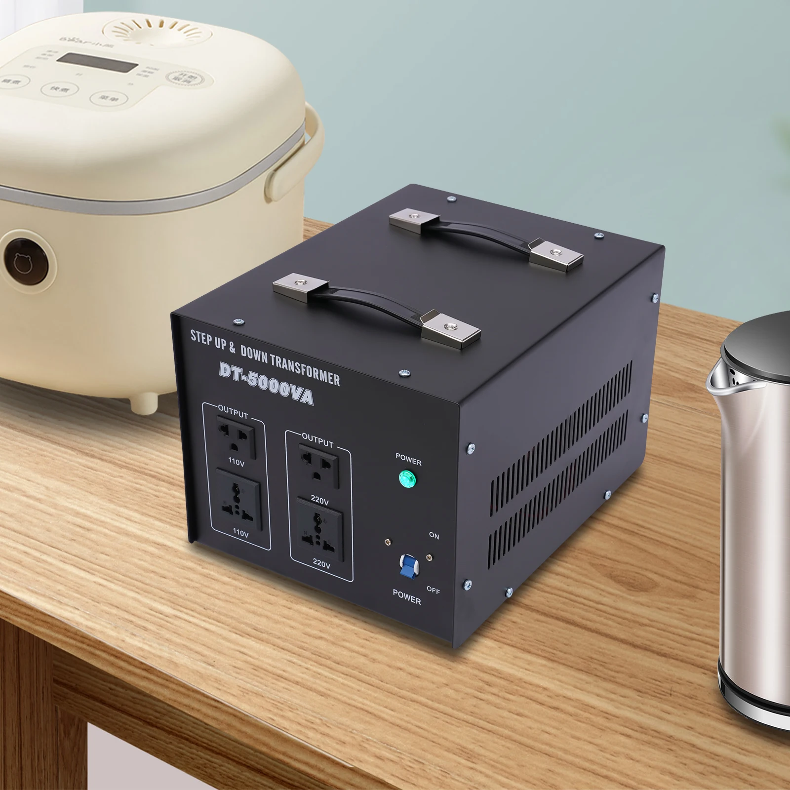 

5000W Voltage Converter Transformer Step Up/Step Down 110V to 220V / 220V to 110V w/ Circuit Breaker Protection for Power Supply