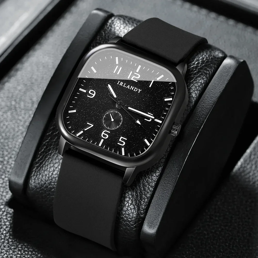 1pc new men's trendy, fashionable, sporty, versatile quartz watch Valentine's Day Easter Ramadan Halloween Christmas New Year's