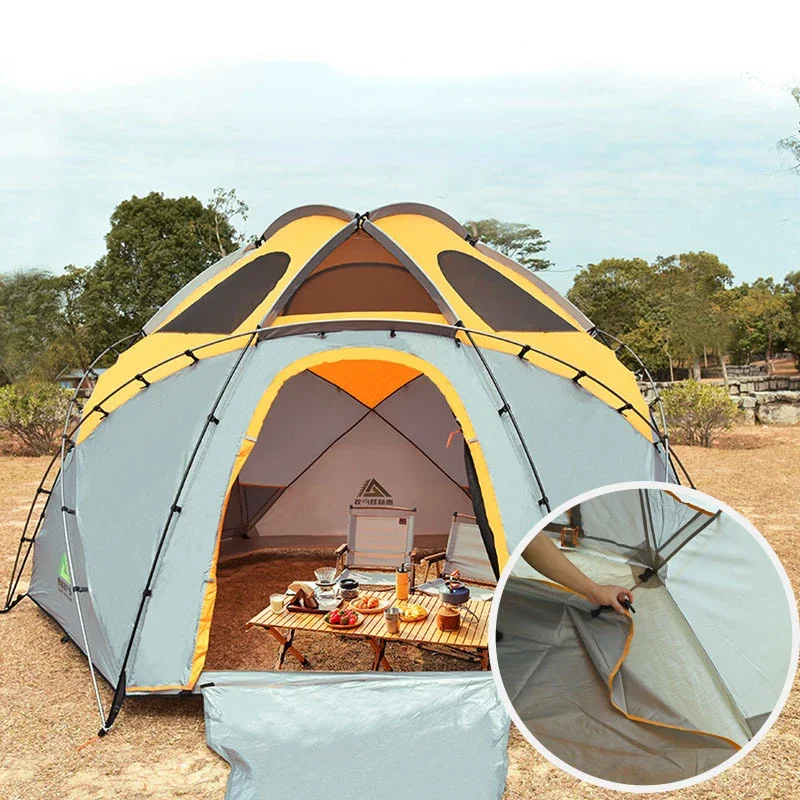 5 6 8 10 Person Outdoor Camping Hemispherical Dome Tent Portable Family Car Self Driving Party Hiking Aluminum Beach Ball Tent