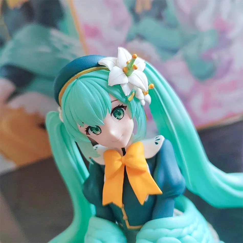 2026Hatsune Miku Flower Fairy Lily Noodle Stooper Anime Action Figure Toys 15cm PVC Model Collector Kid Birthday Gift