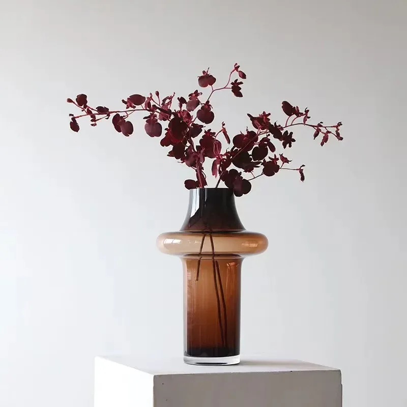 LMM advanced sense art glass vase ornament living room water flower arrangement