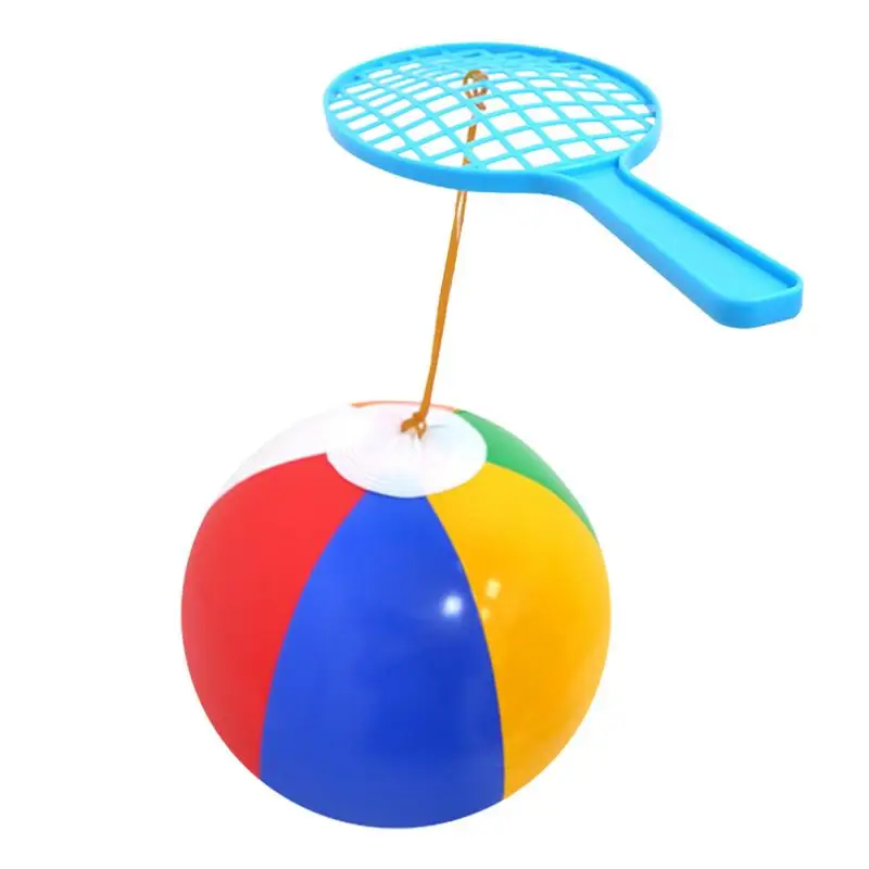 Inflatable Hand Bouncing Ball Kid's Cartoon Racket Toy Ball Family Interaction Clap Ball Toy For Home Outdoor Activities School