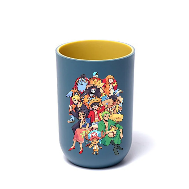 One Pieces Luffy Kids Toothbrush Mugs Cute Girls Boys Mouth Washing Cups Tooth Brush Cups Drinkware Bathroom Toothbrush Holder view 5