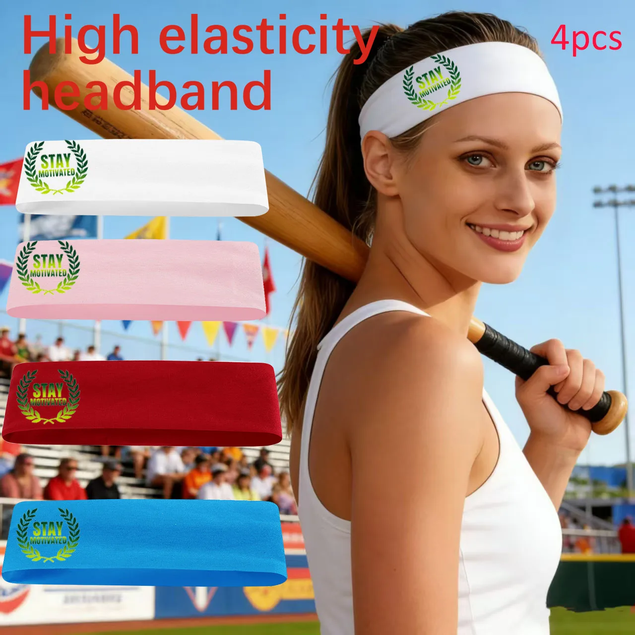 

4 шт., спортивная повязка на голову унисекс, повязка на голову для фитнеса, подходящая для баскетбола, фитнеса, марафона, спорта, индивидуальный узор